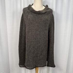 Sarah Pacini Mohair Wool Tunic Sweater Women's One Size Lagenlook Artsy Brown